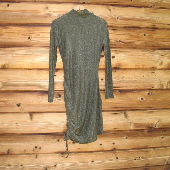 NWT n:philanthropy Demetra Metallic Ruched Mini Dress - Picture 8 of 12
